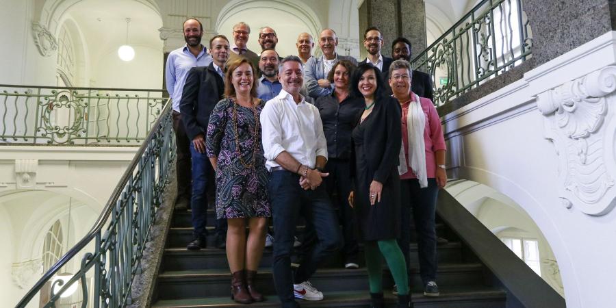Deputy major for Education, Culture, Youth and Sports of Potsdam: Ms. Noosha Aubel with ECCAR board members and other representatives of ECCAR Deputy major for Education, Culture, Youth and Sports of Potsdam: Ms. Noosha Aubel with ECCAR board members and other representatives of ECCAR