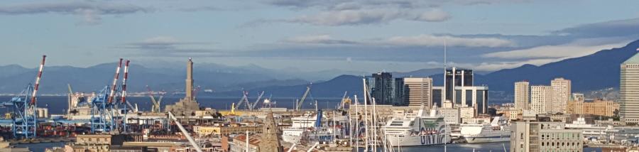 A Photograph overlooking the Metropolitan City of Genova