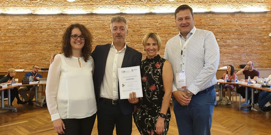 Representatives of the city of Hasselt with the president of ECCAR at the Steering Committee meeting in Toulouse, 7 June 2019