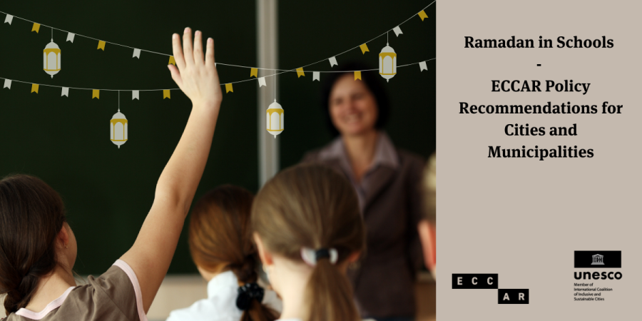 Pupils in class with Ramadan decoration