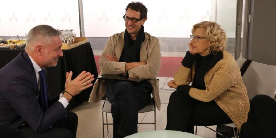 Benedetto Zacchiroli, ECCAR-president with Ms Manuela Carmena, mayor of Madrid